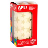 APLI kids Sticker "Sterne", auf Rolle, gold