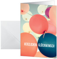 sigel Geburtstagskarte "Balloons", (B)105 x...
