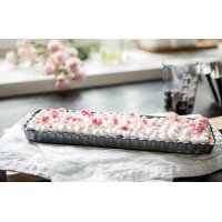 GastroMax Moule à tarte, carré, en acier au...