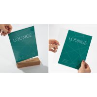 sigel Présentoir de table avec socle en bois,...