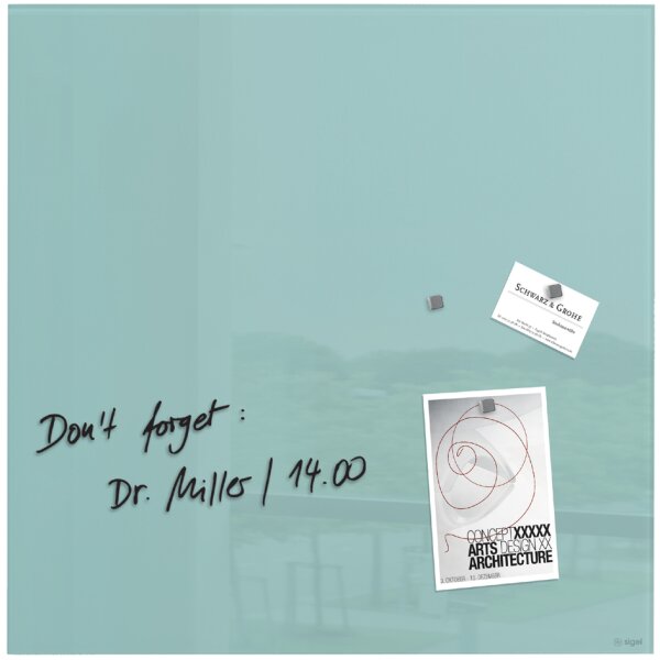 sigel Tableau magnétique en verre Artverum, aigue-marine