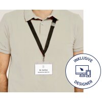 AVERY Namensschilder-Taschen mit Textilband, schwarz