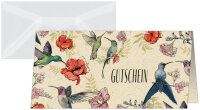 sigel Gutscheinkarte "Hummingbirds and flowers