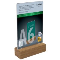 sigel Présentoir de table avec socle en bois,...