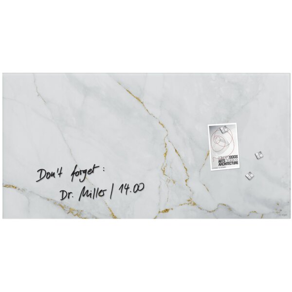 sigel Tableau magnétique en verre Artverum Design Marbre &