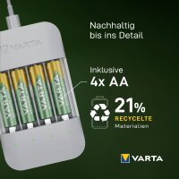 VARTA Ladegerät ECO Charger Multi Recycled, inkl. 8x AA