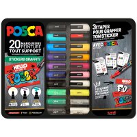 POSCA Marqueur à pigment STICKERS GRAFFITI,...