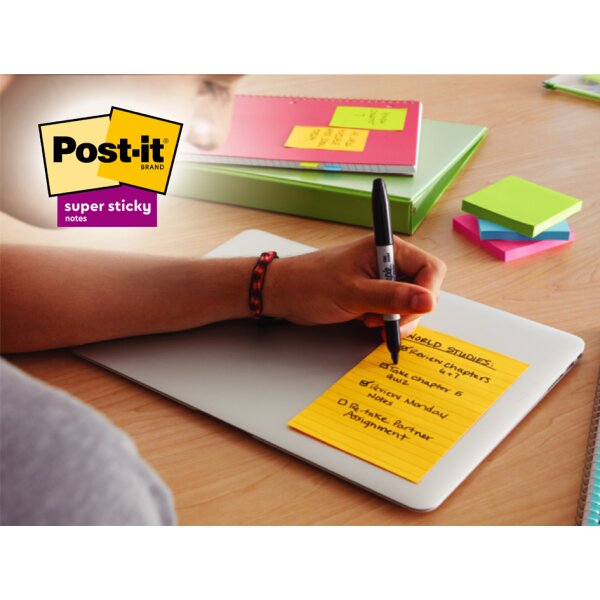 Post-it Bloc-note super sticky Meeting Notes, 203 x 152 mm