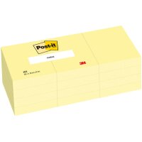 POST-IT Bloc 38x51mm 653Y jaune/100 feuilles 4x3...
