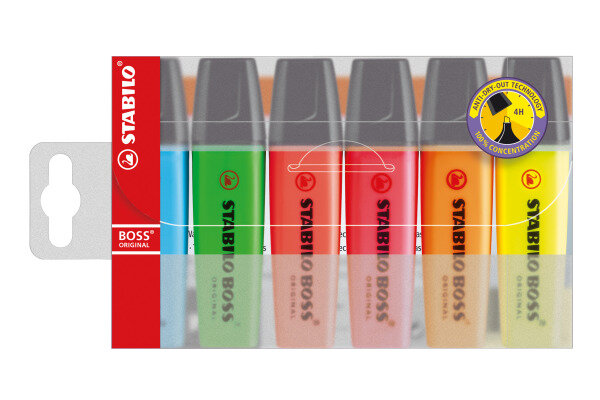 STABILO Textmarker BOSS ORIGINAL 2-5mm 70/6 6-couleurs