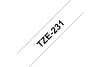 PTOUCH Band, laminiert schwarz weiss TZe-231 PT-1280VP 12 mm