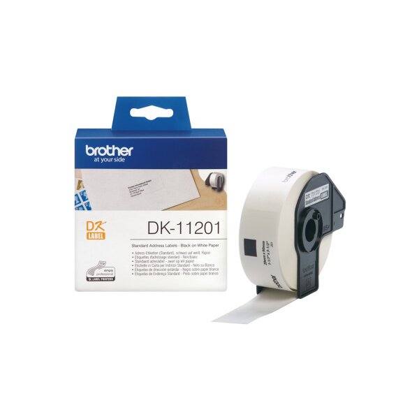 PTOUCH Etiquettes adresse 29x90mm DK-11201 QL-500/550 400 pc./rouleau