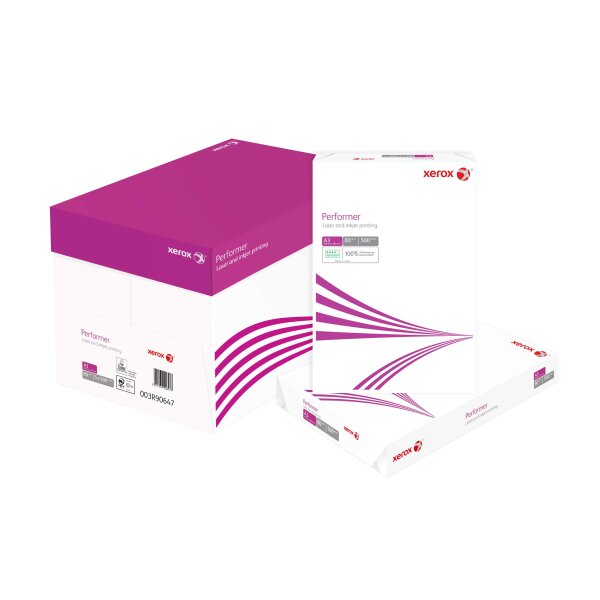 XEROX Performer Universalpapier weiss A3 80g - 1 Karton (2500 Blatt)