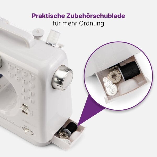 CLATRONIC N&auml;hmaschine NM 3795, weiss silber