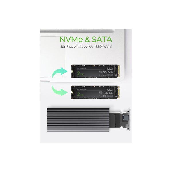 ICY BOX External case M.2NVMe & SATA IB-1817MC-C31 SSD mit USB-C 10GBit/s