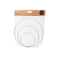 I AM CREATIVE Metallringe 10/20/30cm 4081.31 3 Stück