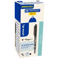PILOT Faserschreiber V Sign Pen, VALUE PACK, schwarz