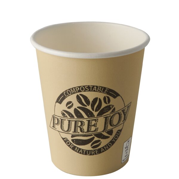 PAPSTAR Gobelet en carton pure, 0,5 l, nature
