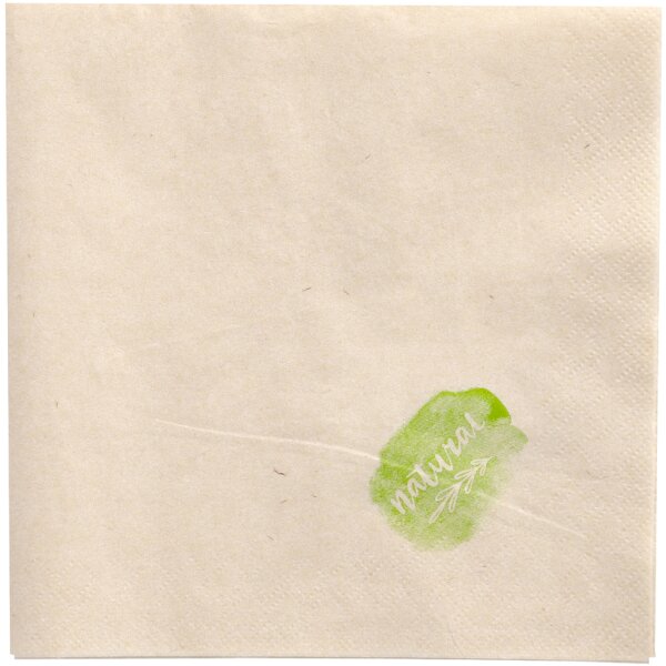 PAPSTAR Serviette de table, 300 x 300 mm, naturel