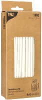 PAPSTAR Paille en papier pure, 200 mm, blanc