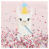 PAPSTAR Serviette à motif Lama Party, 330 x 330 mm