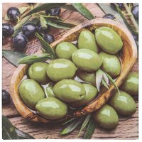 PAPSTAR Serviette à motif Olive Flavour, 330 x 330 mm