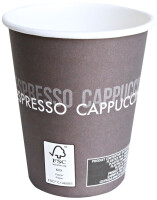 HYGOSTAR Hartpapier-Kaffeebecher To Go, 0,2 l, braun weiss