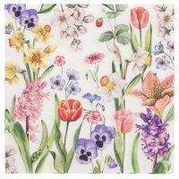 PAPSTAR Serviette à motif Flower Meadow, 330 x 330 mm