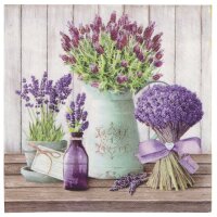 PAPSTAR Serviette à motif Lavande, 330 x 330 mm