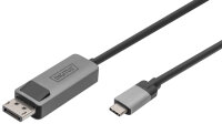 DIGITUS Câble adaptateur bidirectionnel USB type C - DP, 1 m