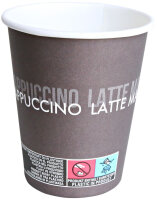 HYGOSTAR Hartpapier-Kaffeebecher To Go, 300 ml, braun weiss