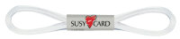 SUSY CARD Geschenkband "Easy", 6 mm x 3 m, weiss