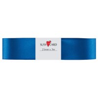 SUSY CARD Ruban cadeau double satin, 25 mm x 3 m, jaune