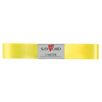 SUSY CARD Ruban cadeau double satin, 15 mm x 3 m, vert