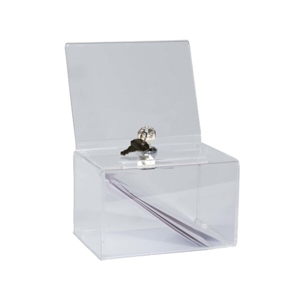 EXACOMPTA Urne, en acrylique, fermable à clé, transparent