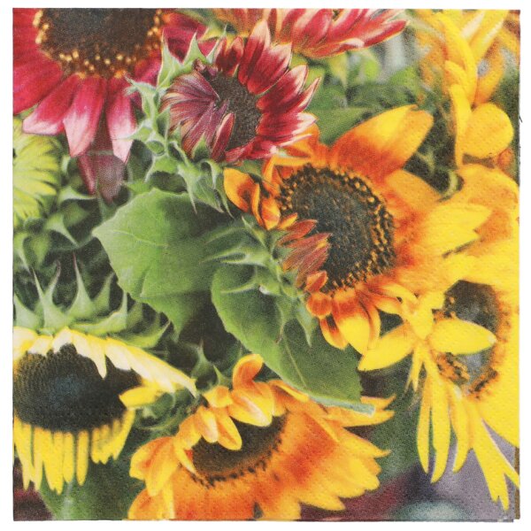 PAPSTAR Motiv-Servietten "Sunflower Bouquet", 330 x 330 mm