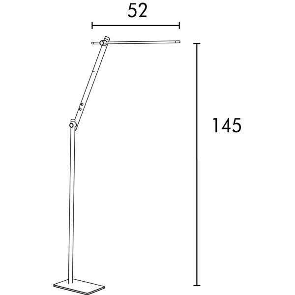 UNILUX LED-Stehleuchte LUMILIGHT, Höhe: 1.600 mm, schwarz