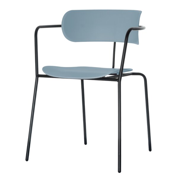 PAPERFLOW Chaise visiteur BISTRO, set de 2, noir
