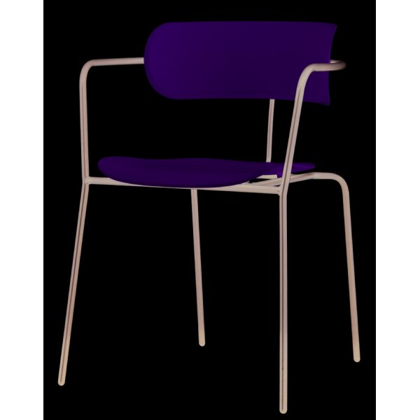 PAPERFLOW Chaise visiteur BISTRO, set de 2, blanc