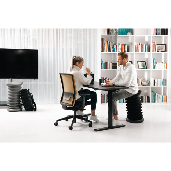 Topstar Chaise de bureau pivotante Airwork, noir/menthe