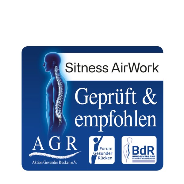 Topstar Chaise de bureau pivotante Airwork, noir/menthe