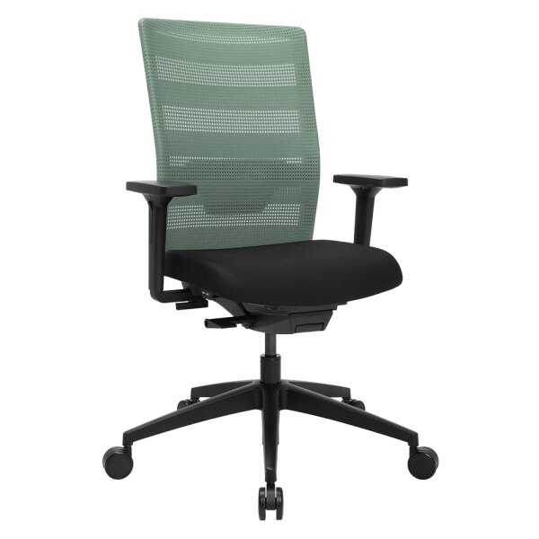 Topstar Chaise de bureau pivotante Airwork, noir/pétrole