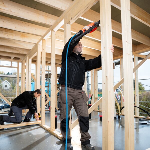 TACWISE Cloueuse coudée pneumatique KDH90V, orange