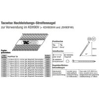 TACWISE Cloueuse coudée pneumatique KDH90V, orange