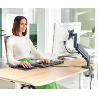 LEITZ Bras simple pour écran Ergo, gris velours