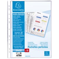 EXACOMPTA Pochette perforée, A4+, PP, transparent...