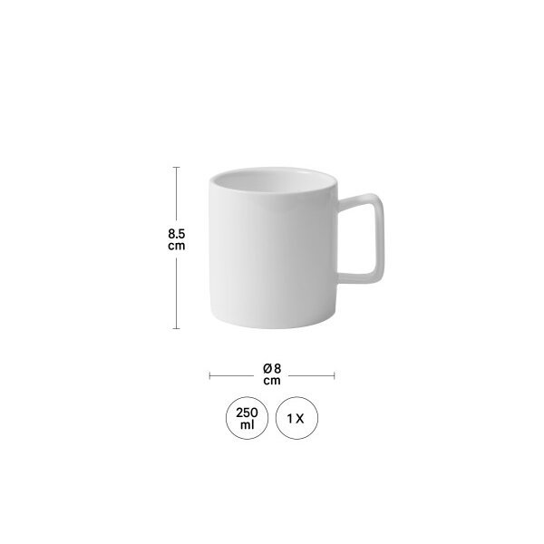 I AM CREATIVE Porzellantasse 250ml 5000.125 weiss 8x8.5cm