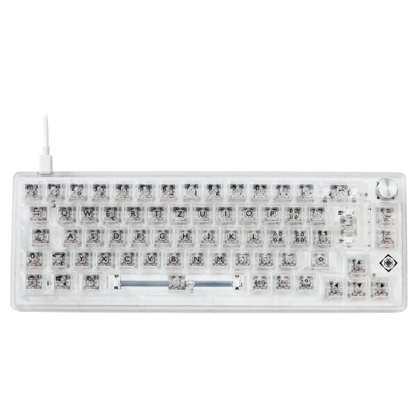 DELTACO TKL Gaming Keyboard mech GAM-160-T-CH transparent RGB CH-Layout