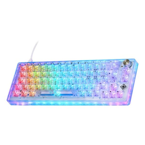 DELTACO TKL Gaming Keyboard mech GAM-160-T-CH transparent RGB CH-Layout