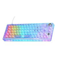 DELTACO TKL Gaming Keyboard mech GAM-160-T-CH transparent RGB CH-Layout